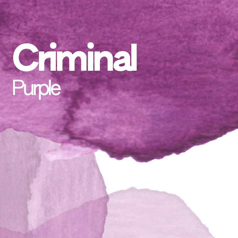 Demi-godet d'aquarelle artisanale individuel - Criminal purple