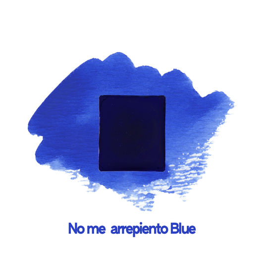 Demi-godet d'aquarelle artisanale individuel - No me arrepiento Blue