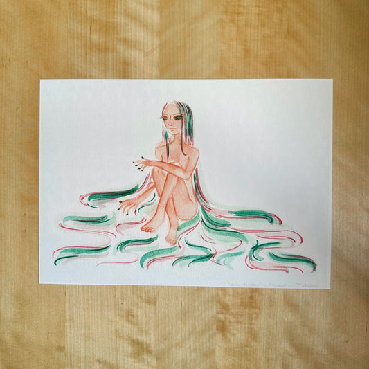 dessins a l'aquarelle artisanale Maison Banane