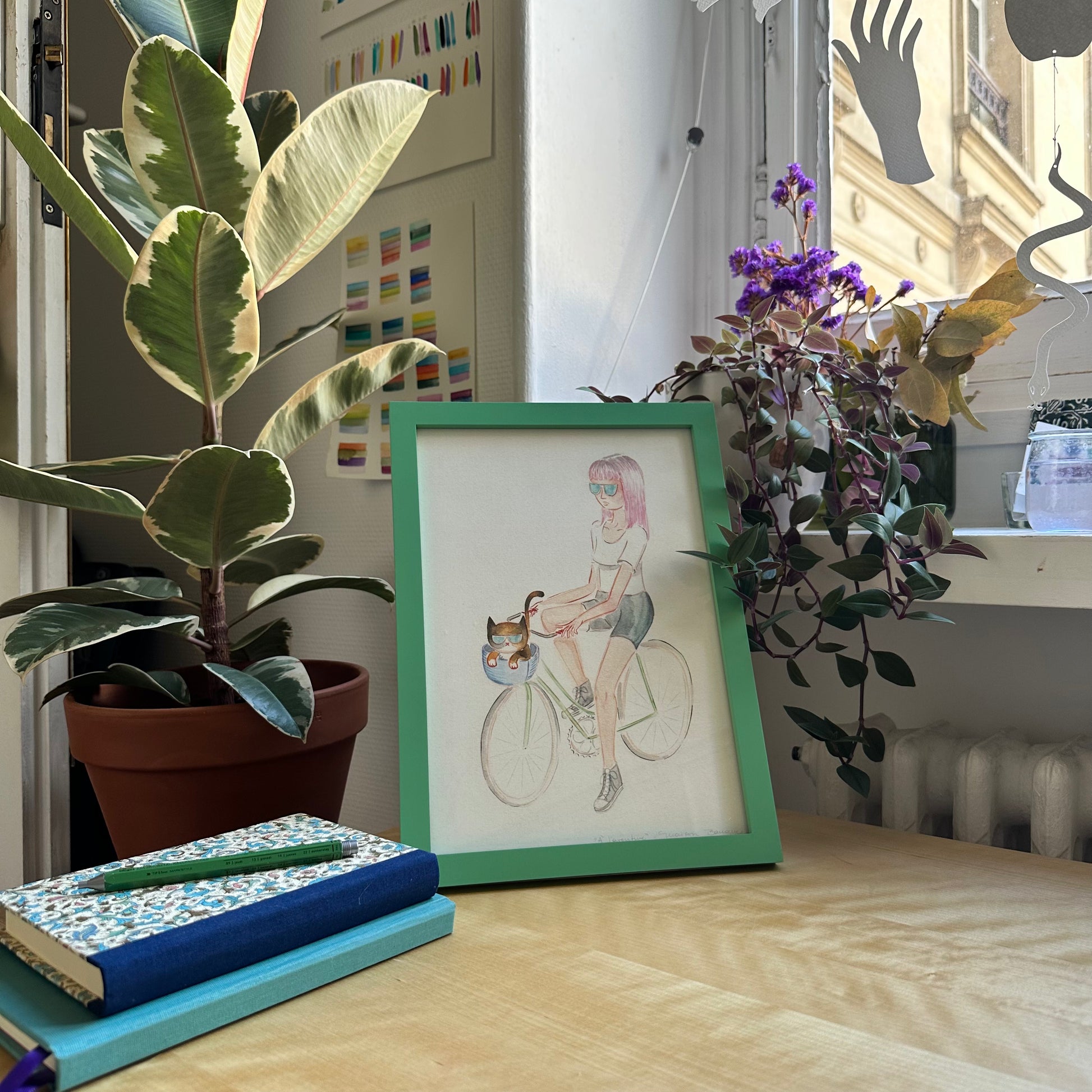 dessins a l'aquarelle artisanale Maison Banane