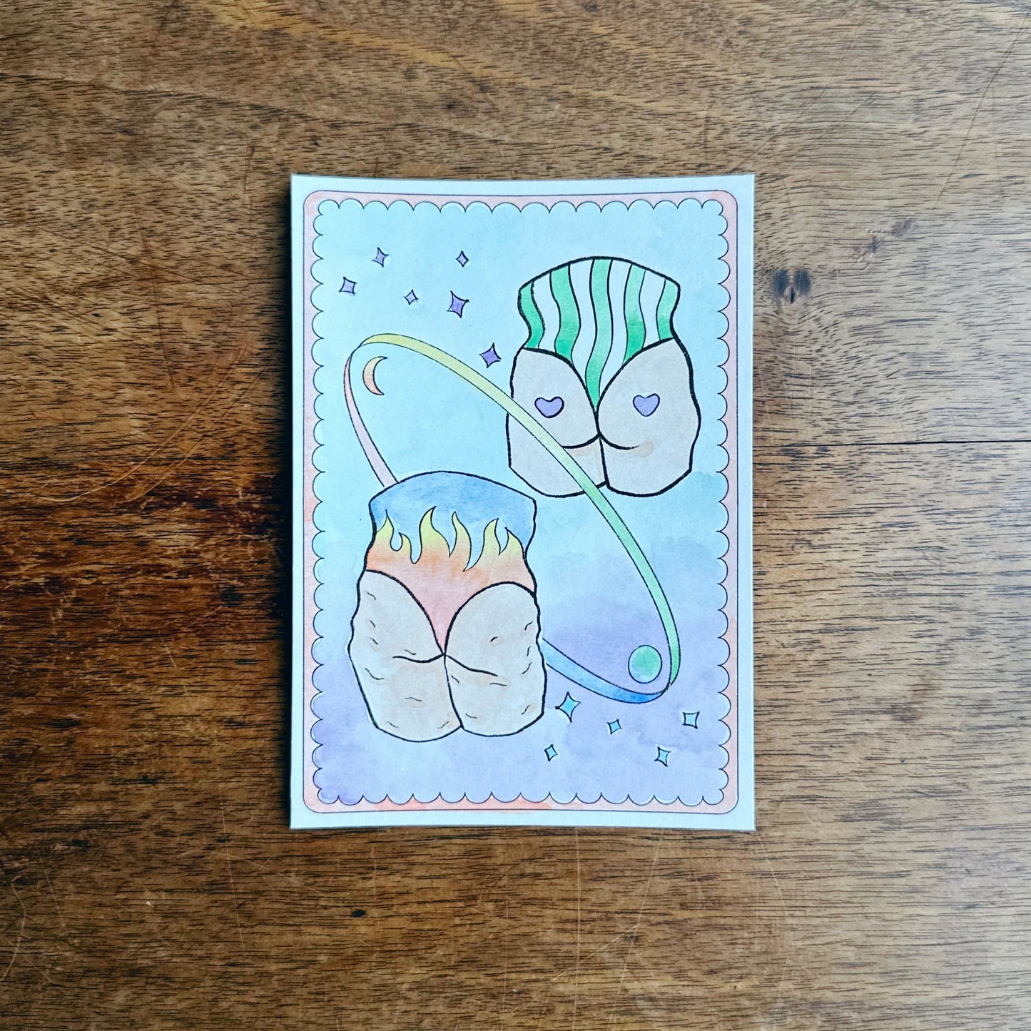 kit de coloriage a l'aquarelle Maison Banane
