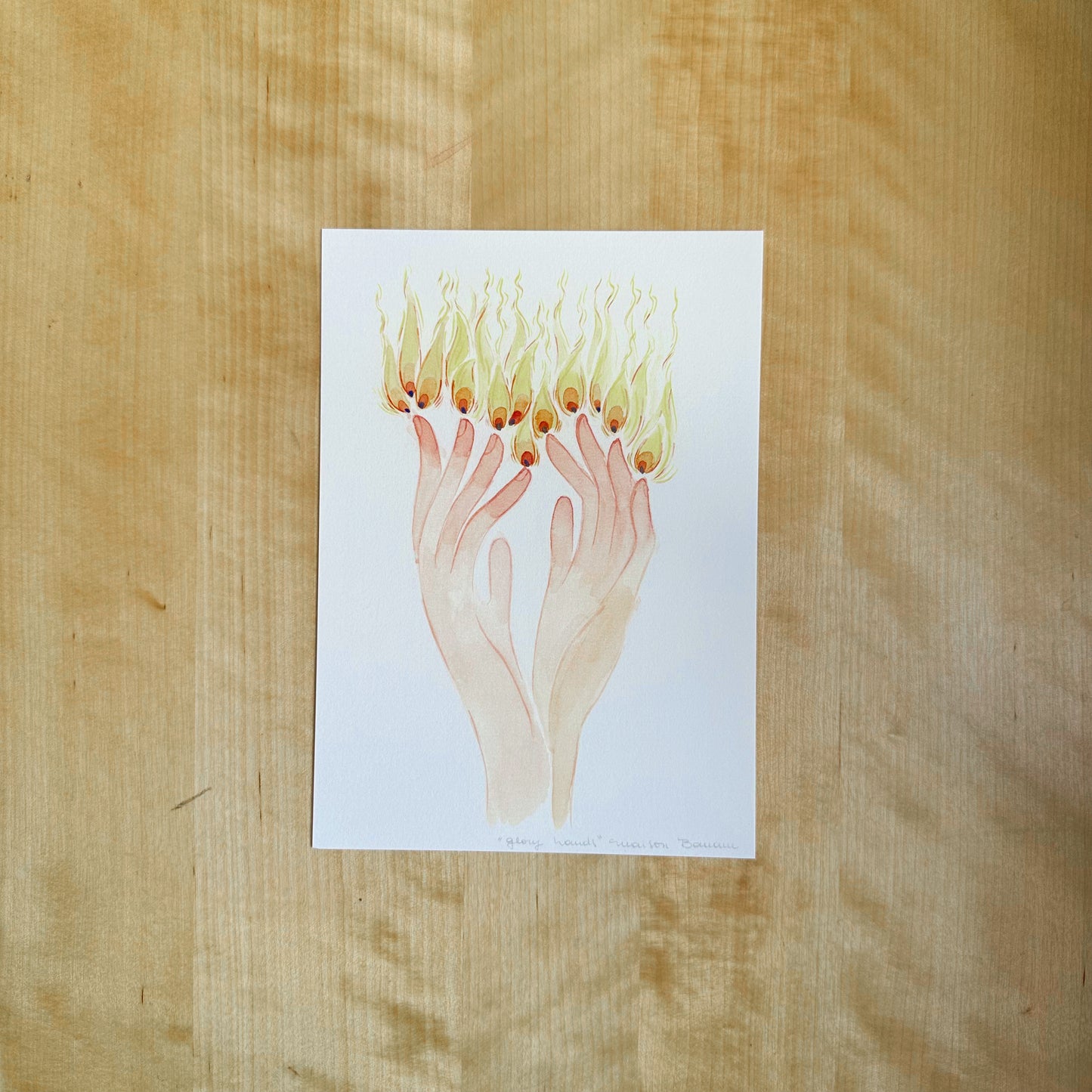 dessins a l'aquarelle artisanale Maison Banane