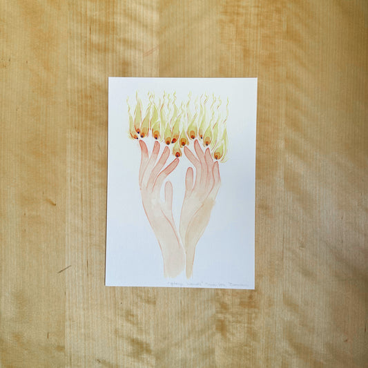 dessins a l'aquarelle artisanale Maison Banane