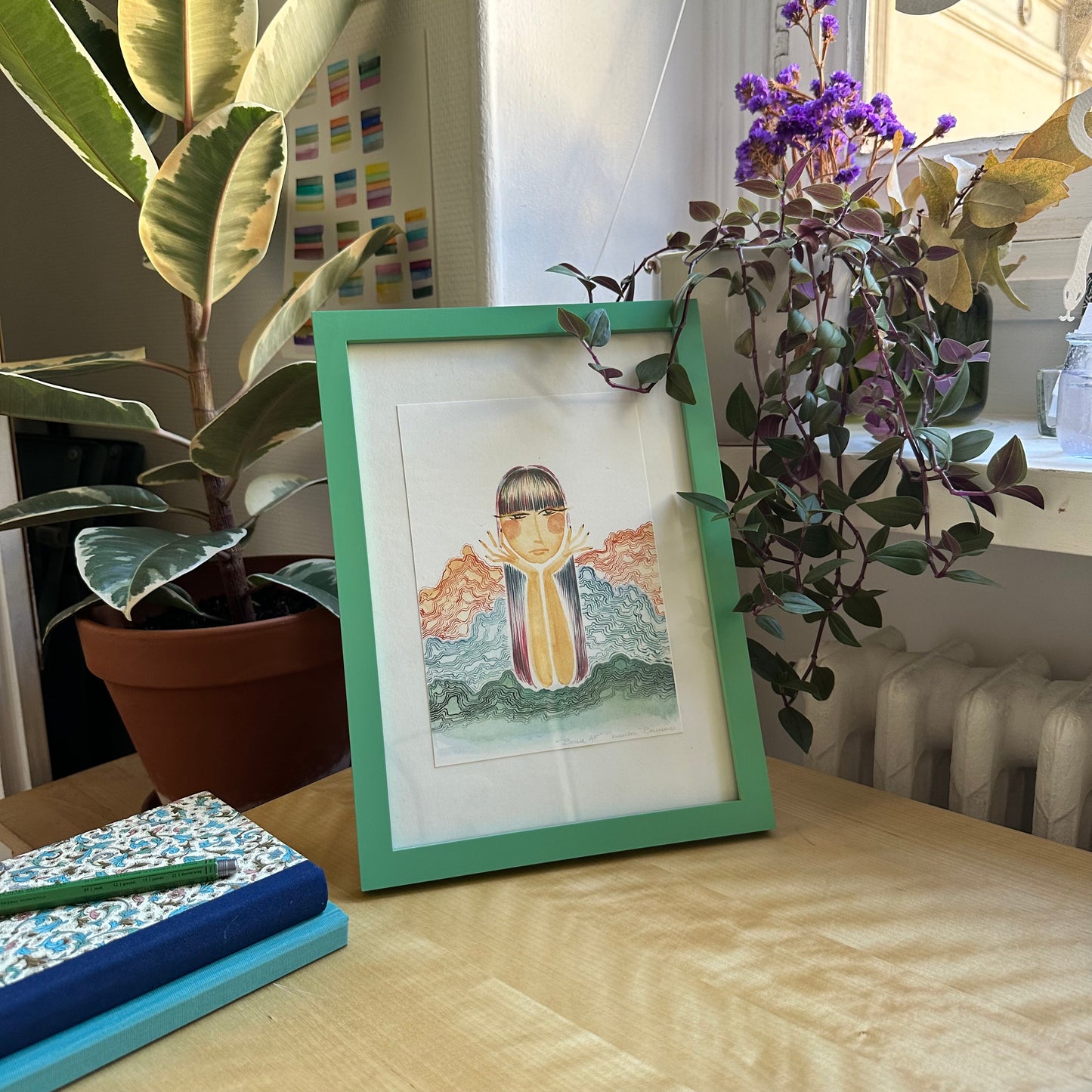 dessins a l'aquarelle artisanale Maison Banane