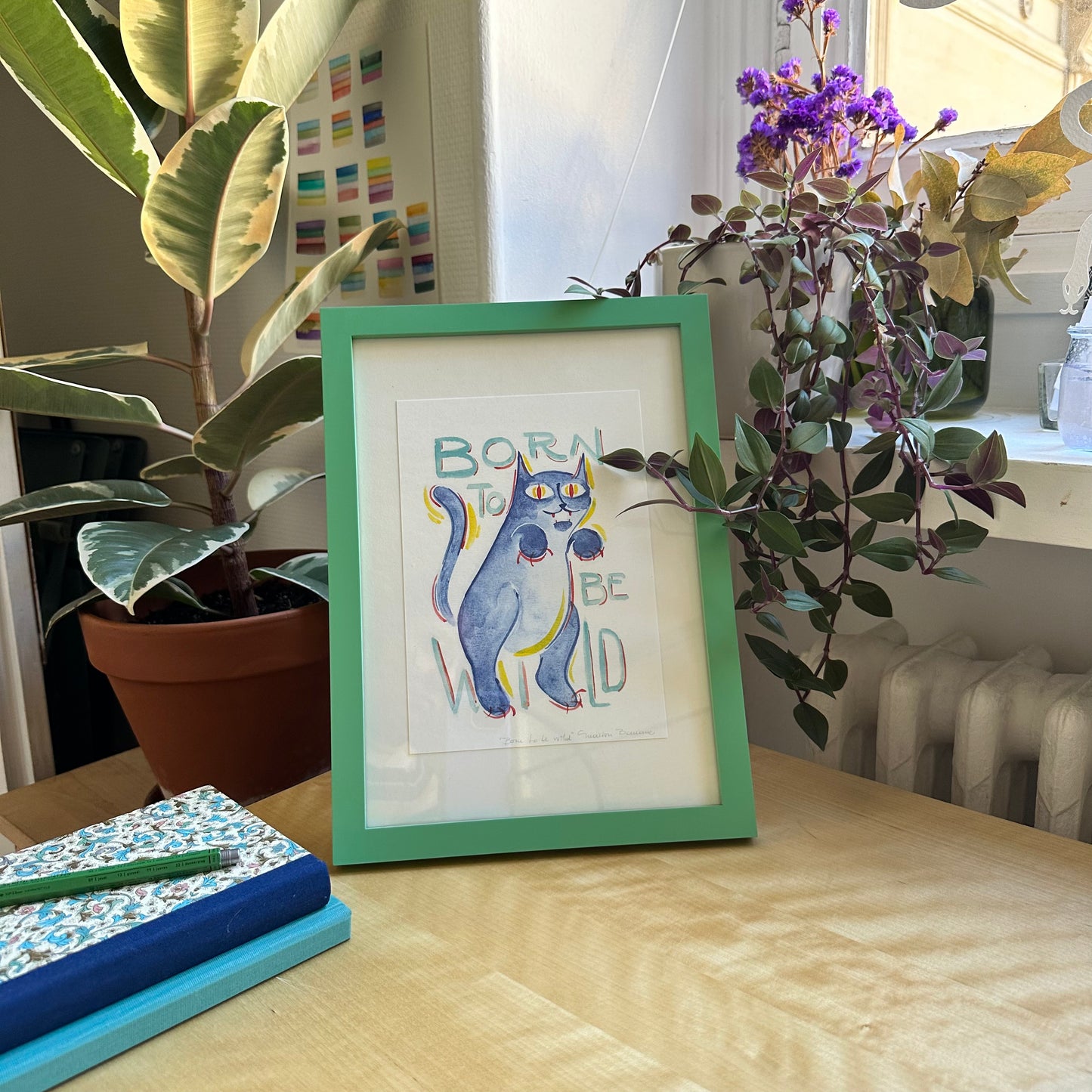 dessins a l'aquarelle artisanale Maison Banane