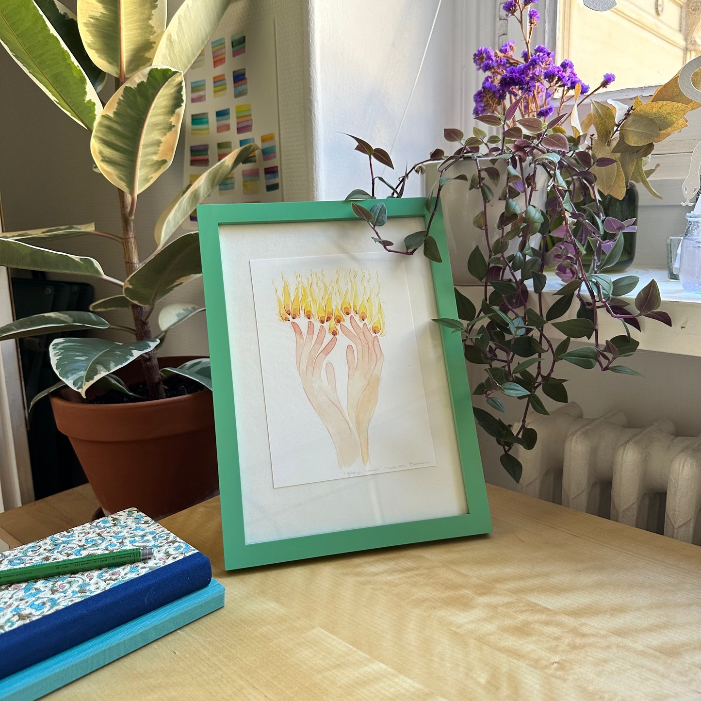 dessins a l'aquarelle artisanale Maison Banane