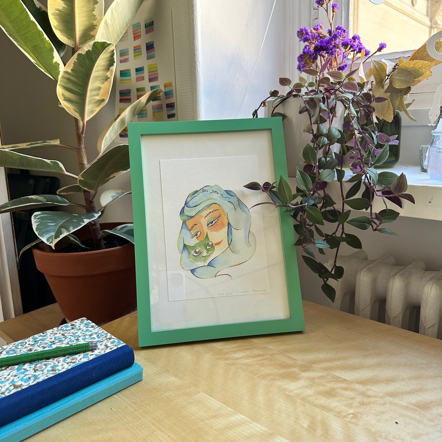 dessins a l'aquarelle artisanale Maison Banane