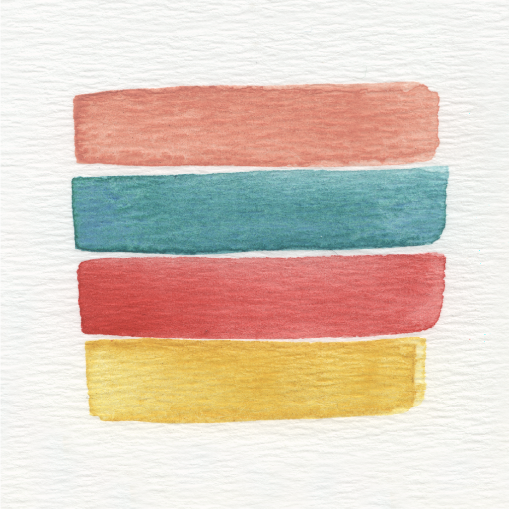 Mini Palette Aquarelle Artisanale Vegan - Quad #16