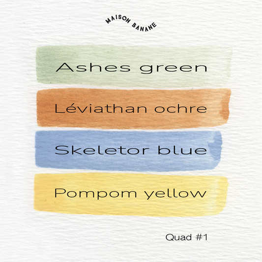 Mini Palette Aquarelle Artisanale Vegan - Quad #1