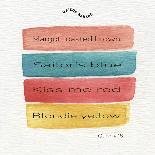 Mini Palette Aquarelle Artisanale Vegan - Quad #16