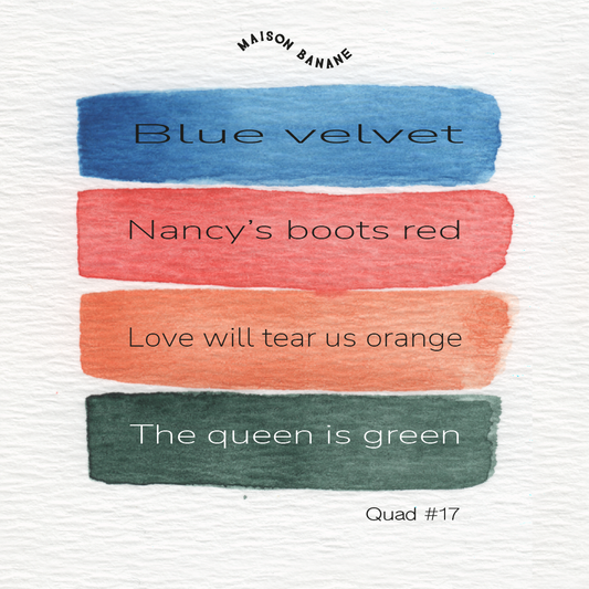 Mini Palette Aquarelle Artisanale Vegan - Quad #17