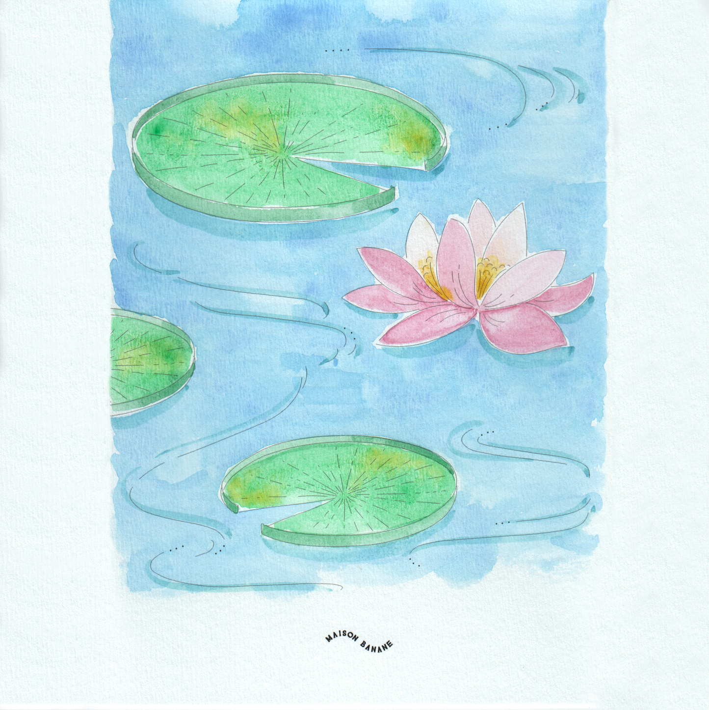 dessins a l'aquarelle artisanale Maison Banane