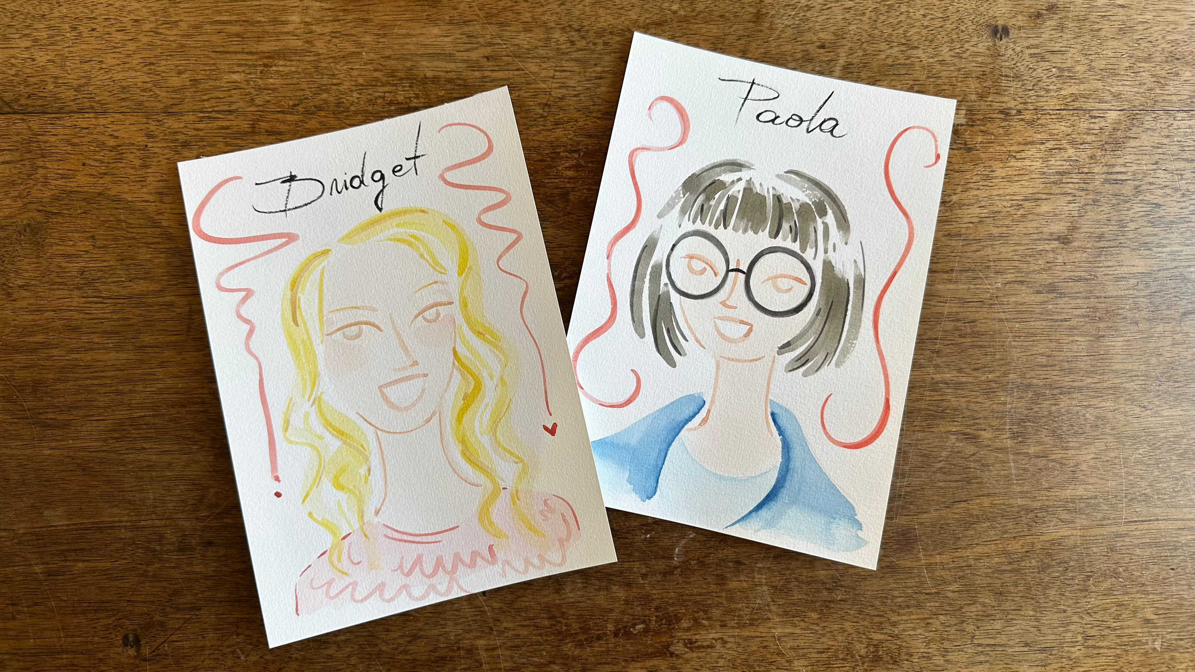 live portraits a l'aquarelle maison banane