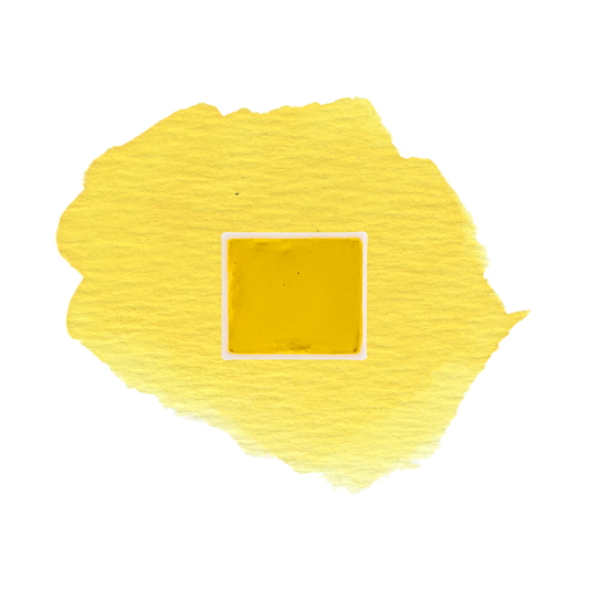 Paparazzi Yellow demi-godet d'aquarelle artisanale vegan