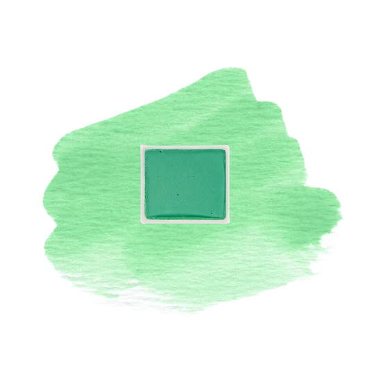 Keroppi Green demi-godet d'aquarelle artisanale vegan