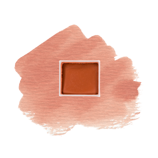 Margot Toasted Brown demi-godet d'aquarelle artisanale vegan