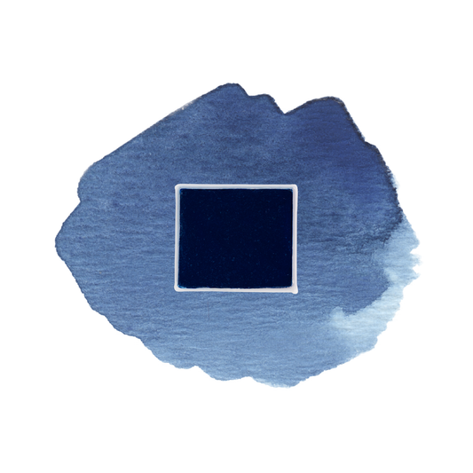 The Waves Blue demi-godet d'aquarelle artisanale vegan