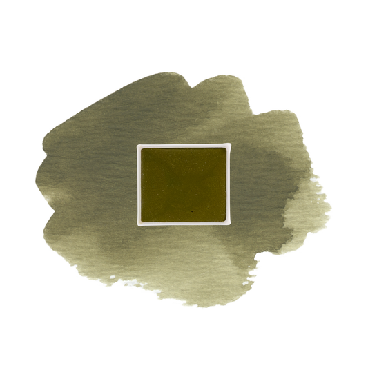 Magic Broom Green demi-godet d'aquarelle artisanale vegan