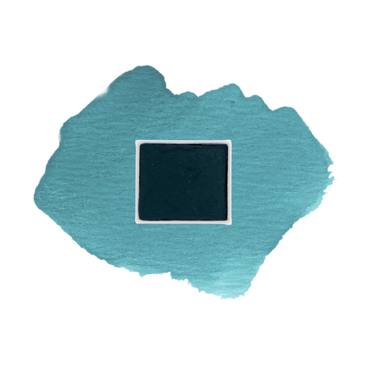 L'écume des Jours Turquoise demi-godet d'aquarelle artisanale vegan