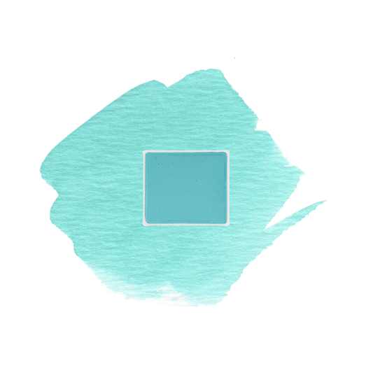 Under My Umbrella Turquoise demi-godet d'aquarelle artisanale vegan