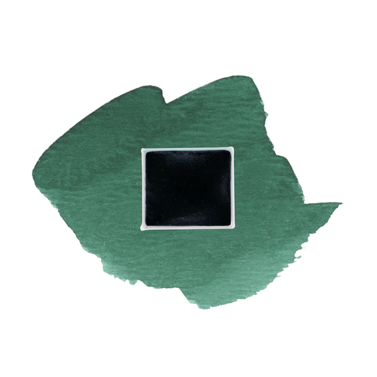 Mujeres Green demi-godet d'aquarelle artisanale vegan