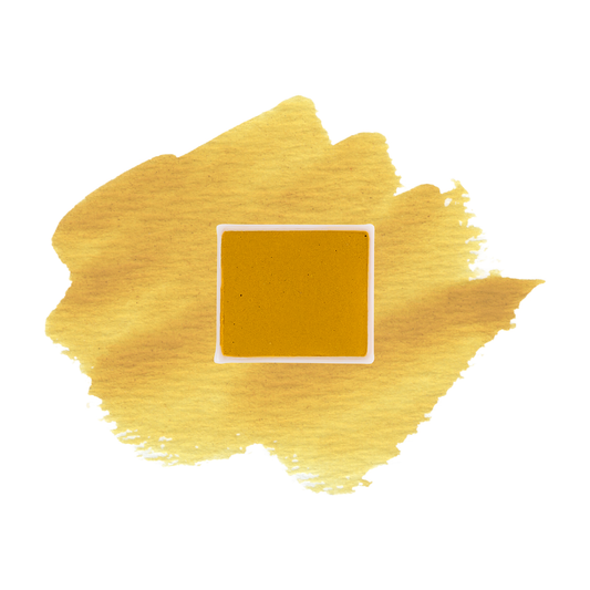 Blondie Yellow demi-godet d'aquarelle artisanale vegan