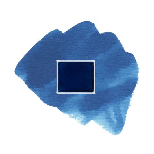 Blue Velvet demi-godet d'aquarelle artisanale vegan