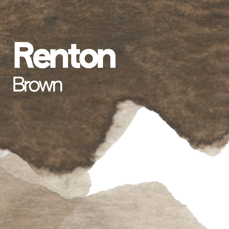 Demi-godet d'aquarelle artisanale individuel - Renton brown