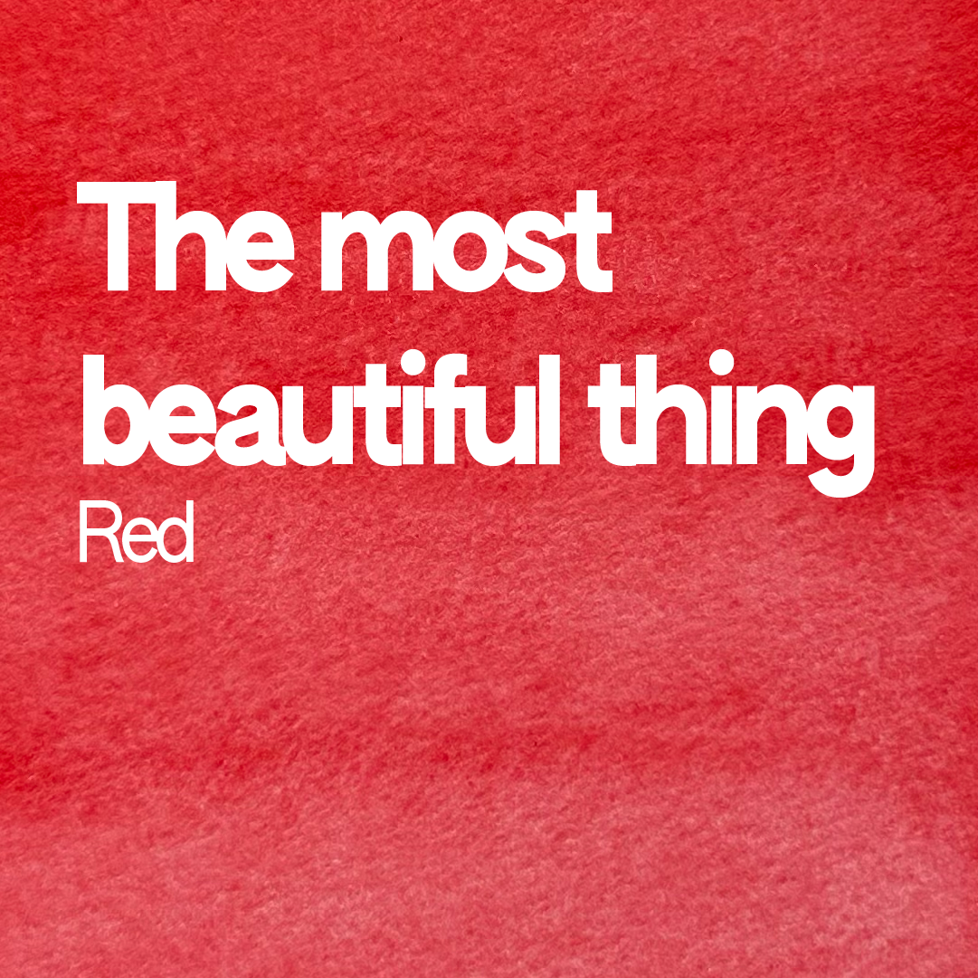 Demi-godet d'aquarelle artisanale individuel - The most beautiful thing red