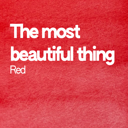 Demi-godet d'aquarelle artisanale individuel - The most beautiful thing red