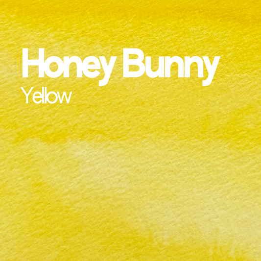 Demi-godet d'aquarelle artisanale individuel - Honey bunny yellow