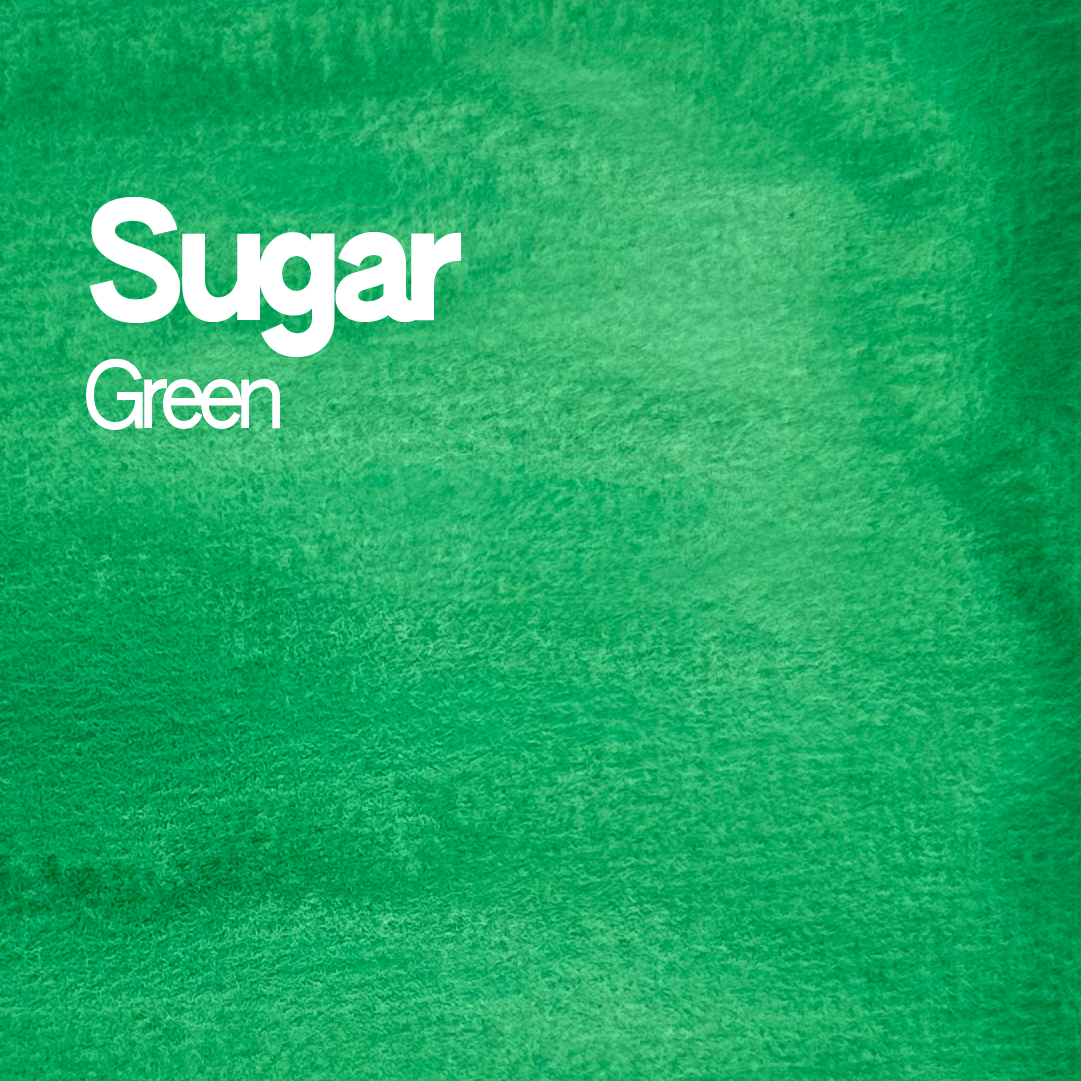 Demi-godet d'aquarelle artisanale individuel - Sugar Green