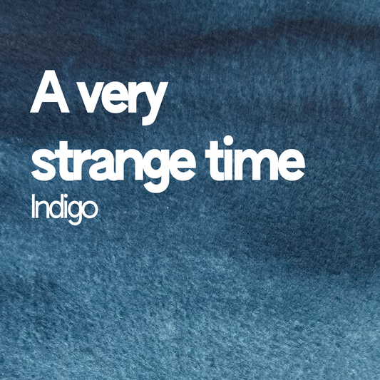 Demi-godet d'aquarelle artisanale individuel - Very strange time indigo