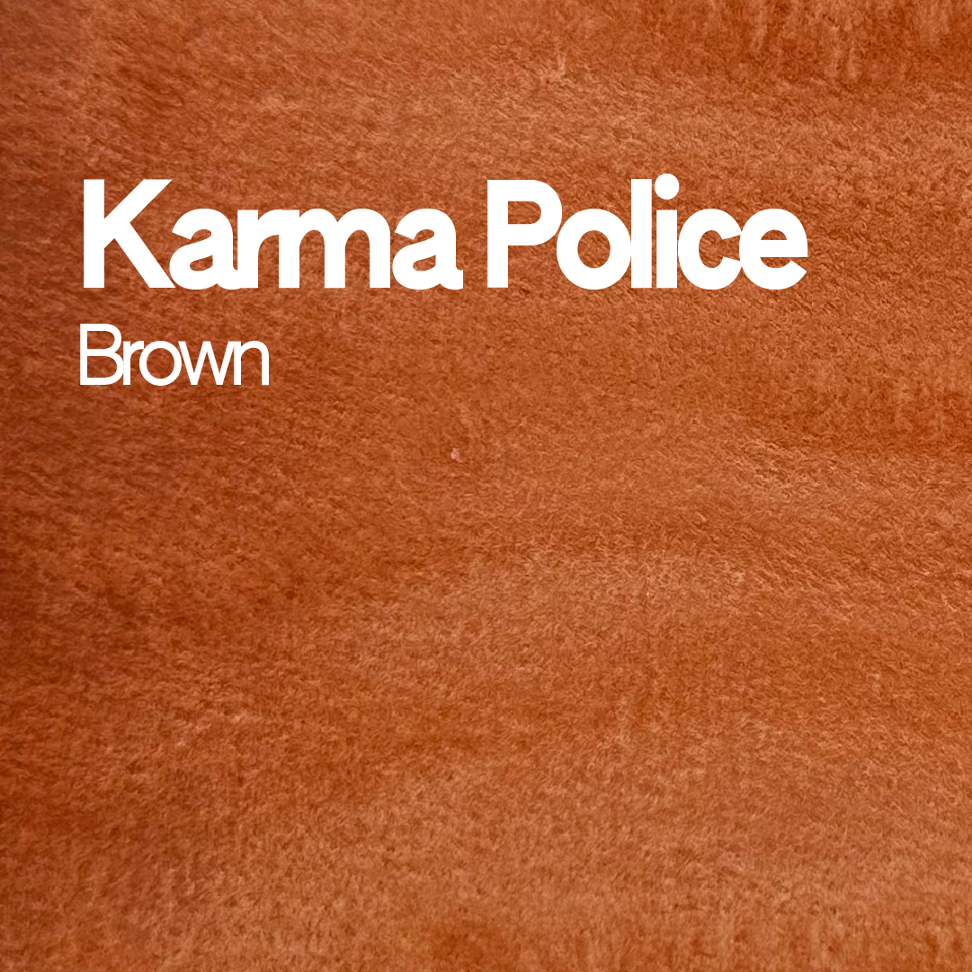 Demi-godet d'aquarelle artisanale individuel - Karma police brown