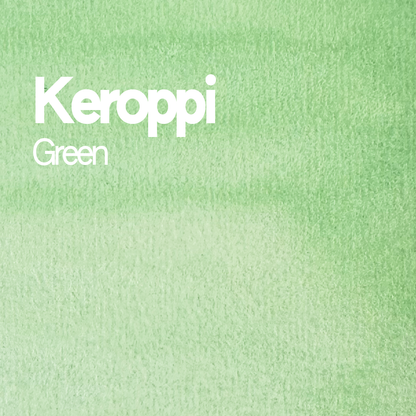 Demi-godet d'aquarelle artisanale individuel - Keroppi Green