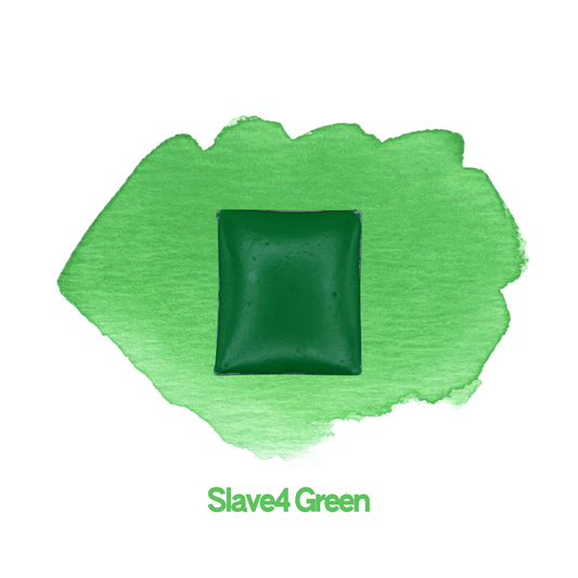 Demi-godet d'aquarelle artisanale individuel - Slave 4 Green