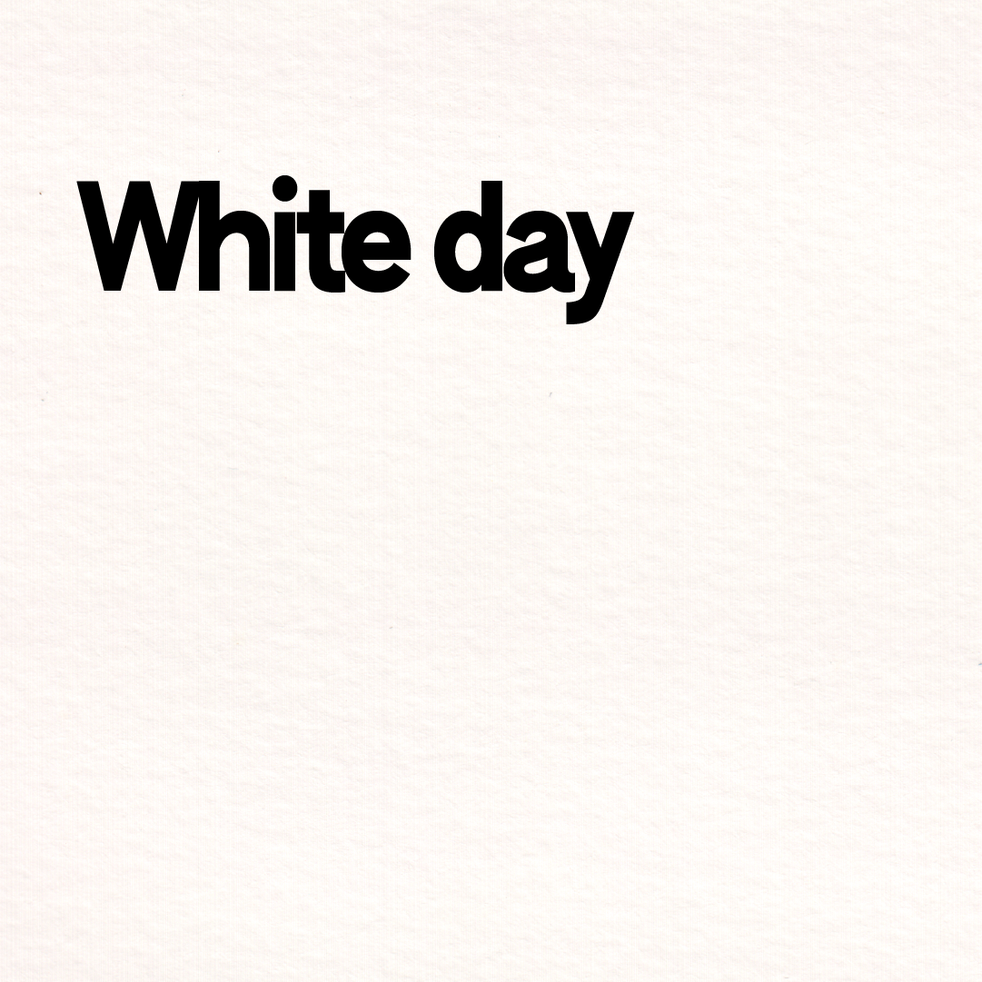 Demi-godet d'aquarelle artisanale individuel - White Day