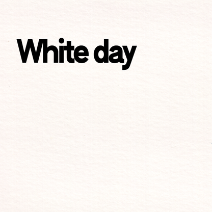 Demi-godet d'aquarelle artisanale individuel - White Day