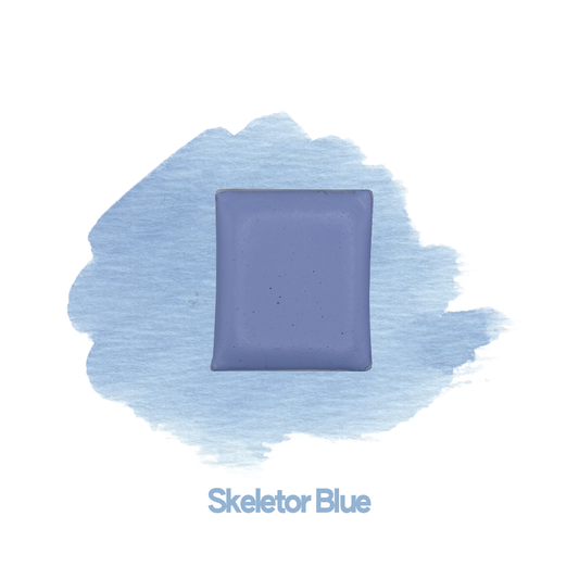 Demi-godet d'aquarelle artisanale individuel - Skeletor Blue