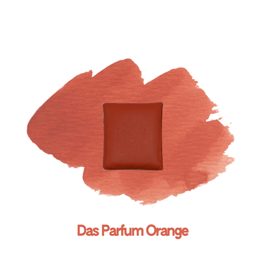Demi-godet d'aquarelle artisanale individuel - Das Parfum Orange