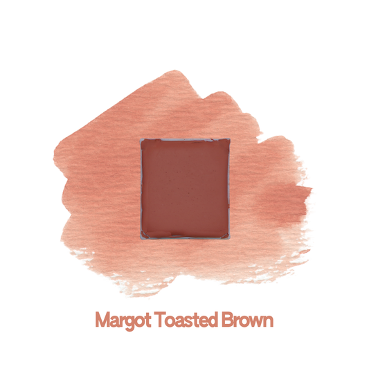 Demi-godet d'aquarelle artisanale individuel - Margot Toasted Brown