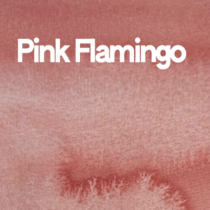 Demi-godet d'aquarelle artisanale individuel - Pink Flamingo