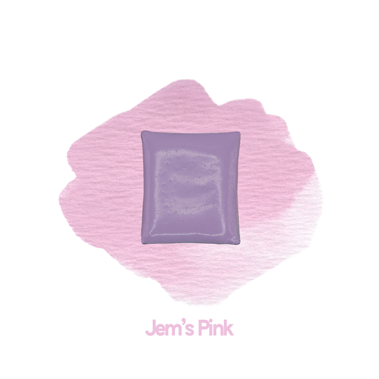 Demi-godet d'aquarelle artisanale individuel - Jem’s Pink