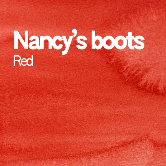 Demi-godet d'aquarelle artisanale individuel - Nancy’s Boots Red