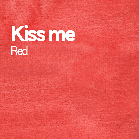 Demi-godet d'aquarelle artisanale individuel - Kiss me Red