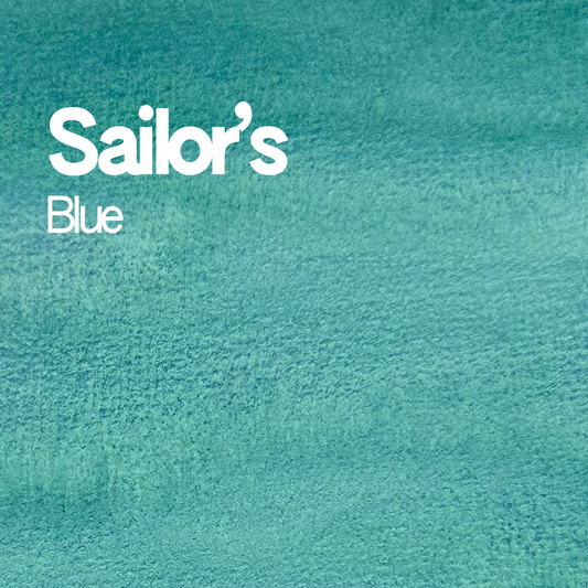 Demi-godet d'aquarelle artisanale individuel - Sailor’s Blue