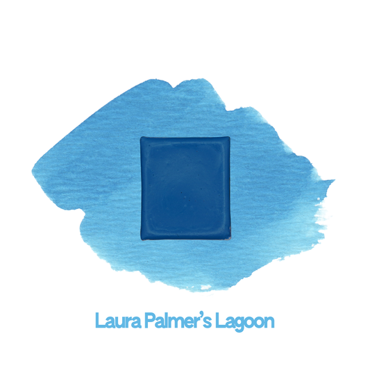 Demi-godet d'aquarelle artisanale individuel - Laura Palmer’s Lagoon