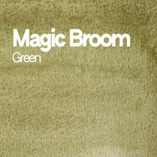 Demi-godet d'aquarelle artisanale individuel - Magic Broom Green