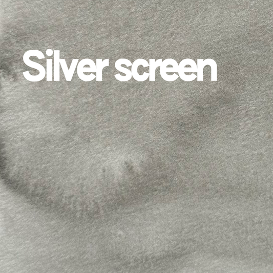 Demi-godet d'aquarelle artisanale individuel - Silver Screen