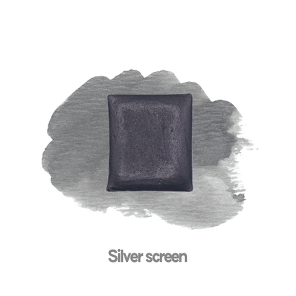Demi-godet d'aquarelle artisanale individuel - Silver Screen